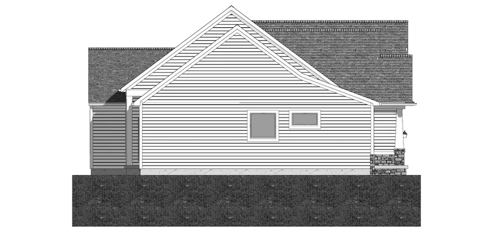 The Riverbend house plan, exterior view 4